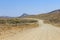 Namibian landscape along the gravel road. Khomas, Namibia