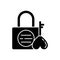Namsan love locks black glyph icon