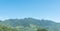 Namunukula mountain range on a sunny day, located in uva province, sri lanka, panoramic view