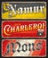 Namur, Mons, Charleroi, Belgian travel stickers