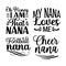 Nana typography tshirt bundle.