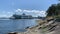 Nanaimo, Canada - May 2, 2021 - BC Ferries ship docking at Duke Point Terminal