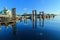 Nanaimo Harbour with Fishing Boats and Docks on Vancouver Island, British Columbia