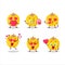 Nance fruit cartoon character with love cute emoticon