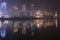 Nanchang skyline at night as seen from the east side of the city. Nanchang is the capital of Jianxi province in China