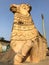 Nandhi sculpture at Brihadeeswarar temple in Gangaikonda Cholapuram, Tamil nadu