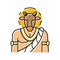 nandi god indian color icon vector illustration