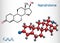 Nandrolone, 19-Nortestosterone, nortestosterone molecule. It is androgen, synthetic, anabolic steroid AAS, analog of testosterone