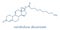 Nandrolone decanoate anabolic steroid drug molecule. Also used in sports doping. Skeletal formula.