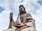 The Nanhai guanyin sitting statue on the back of the white clouds