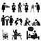 Nanny Mother Father Baby Child Care Pictogram