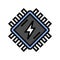 nano battery color icon vector illustration