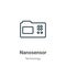 Nanosensor outline vector icon. Thin line black nanosensor icon, flat vector simple element illustration from editable technology