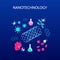 Nanotechnology Isometric Color Background