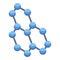 Nanotechnology molecule icon, isometric style