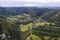 Nans-Sous-Sainte-Anne, France, August 3, 2020 - aerial vue of village in Doubs of Nans-Sous-Sainte-Anne. Close to Lison source