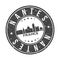 Nantes France Round Stamp Icon Skyline City Badge Postmark.