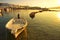 Naoussa village and harbor at sunset - Aegean Sea - Paros Cyclades island - Greece