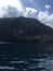 Napali Coast Mountains and Cliffs and Kalalau Beach and Valley Seen from Pacific Ocean - Kauai Island, Hawaii.
