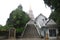 Naphamethinidon chedi and Naphaphonphumisiri pagoda stupa of Doi Inthanon National Park with mist morning for thai people