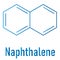 Naphthalene aromatic hydrocarbon molecule. Used as mothball ingredient. Skeletal formula.