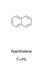 Naphthalene skeletal formula and molecular structure