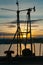 Napier waterfront, Westshore, Ahuriri, fishing boats rigging silhouette