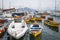 Naples, Campania, Italy - fishermen boats moored in Borgo Marinari