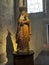 Naples Campania Italy, September 28, 2023 The indoors of Santa Chiara Basilica Church. Figure of Saint Clara the Virgin