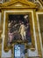 Naples Campania Italy, September 28, 2023 The indoors of Santa Chiara Basilica Church. A painting with the unbelieving Saint