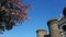 Naples, Italy. October 22th, 2020. Main facade of Castel Nuovo in Via Vittorio Emanuele III in a sunny October day and wonderful