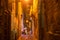 NAPLES, ITALY - OCTOBER 31, 2015: Unknown man on the one of the old shabby narrow streets.