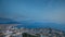 Naples, Italy. Top View Skyline Cityscape In Evening Lighting. Tyrrhenian Sea And Landscape With Volcano Mount Vesuvius