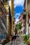 Naples, Italy. View of a glimpse of the characteristic houses of the Steps del Petraio.