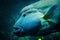 Napoleon fish or Humphead wrasse close up