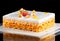 Napoleon Slice Cake. Food and Pastry art. Generative AI