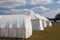 Napoleonic war white military camping tents