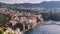 Napoli coast, Piano di Sorrento. Meta beach, Time lapse view of touristic town in Italy, vacation incredible clouds