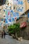 Napoli Football Club flags in Central Naples