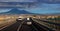 NAPOLI ITALY - NOVEMBER 7,2016 : vesuvius volcano and traffic in