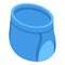 Nappy diaper icon, isometric style