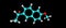 Naproxen structure isolated on black background