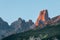 Naranjo de Bulnes, Picu Urriellu, from Camarmena village at sunrise in Picos de Europa National Park, Asturias in Spain