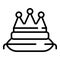 Narcissism crown pillow icon, outline style