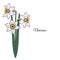 Narcissus flower with bud and leaf isolated