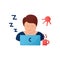 Narcolepsy flat icon