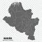 Narino Department of Colombia map on transparent background. Blank map of Narino with regions