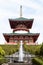 Narita, Japan - May 3, 2019 Great Peace Pagoda that is the building in Naritasan shinshoji temple.