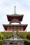 Narita, Japan - May 3, 2019 Great Peace Pagoda that is the building in Naritasan shinshoji temple. This temple is the famous place
