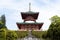Narita, Japan - May 3, 2019 Great Peace Pagoda that is the building in Naritasan shinshoji temple. This temple is the famous place